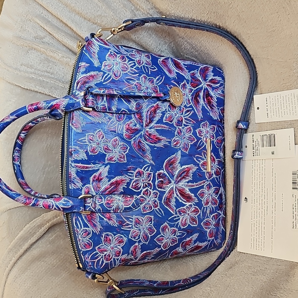 Brahmin Duxbury Satchel- Vista Blue Torrone